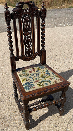 Antique victorian carved - , oak