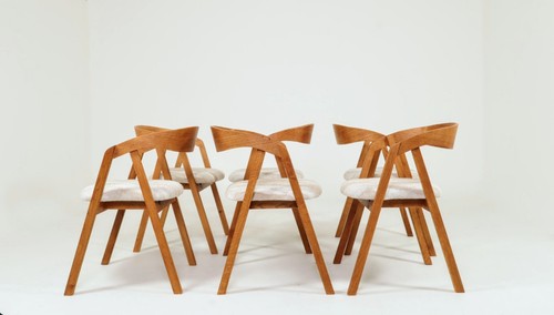 Dining chairs set rustic - 6,