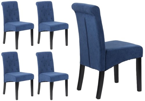 Velvet dining chairs - 4, button