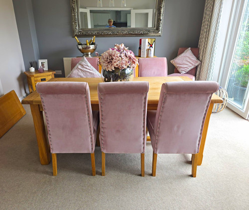Oak rectangular wooden dining - oak,