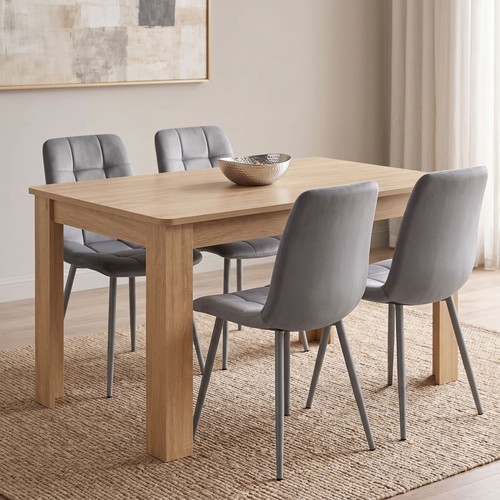 Oak dining table and - dining, 4