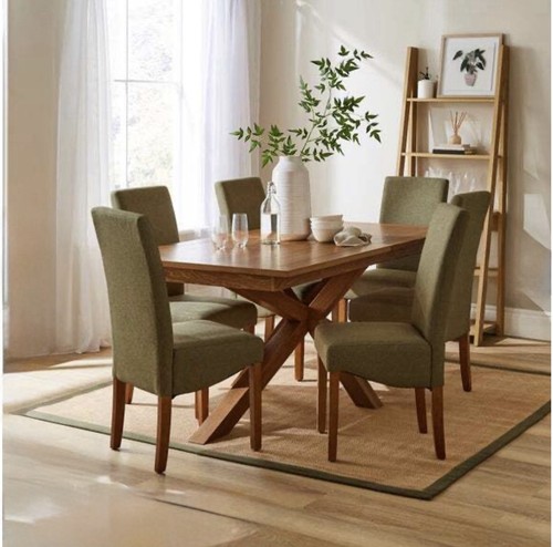 Fabric dining chairs set 2 - chairs,