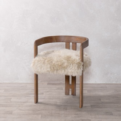 Sheepskin dining chair cream - sheepskin,