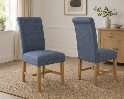 Set blue fabric - fabric, dining