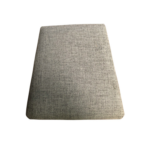 Plain grey fabric chair pad - plain,