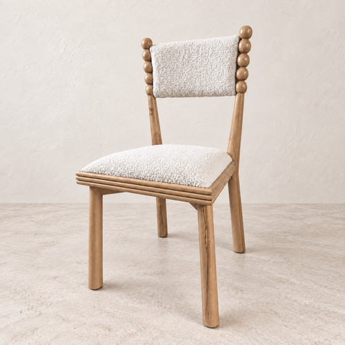 Solid oak bobbin dining chair - oak,