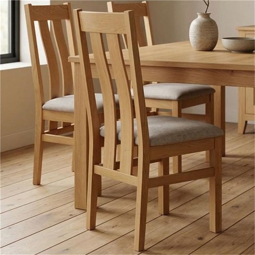 Oak 2pc dining chair with - oak,