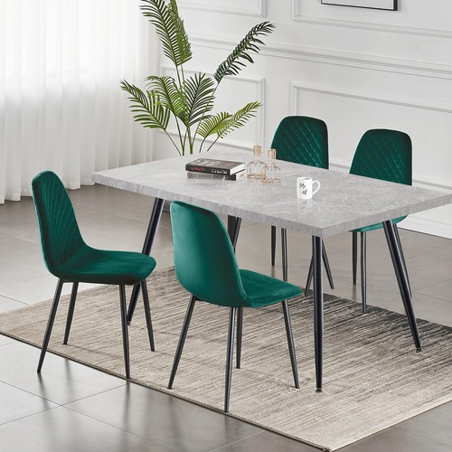 Dining table set - table, set,grey