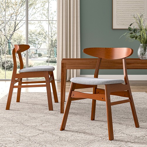 Solid oak wooden dining chair - wooden,