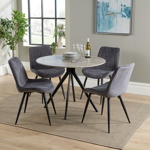 Aspen dining set - set, grey-oak