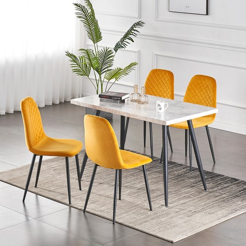 Dining table set - table, white