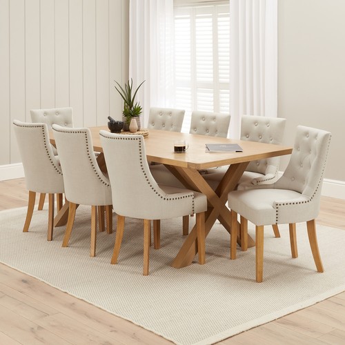 Dining table set natural - table,