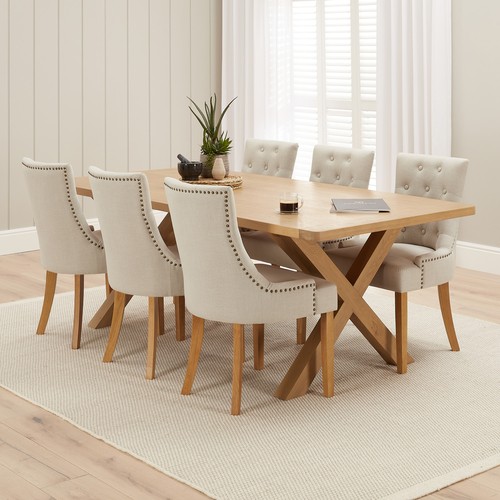 Dining table set natural - set,