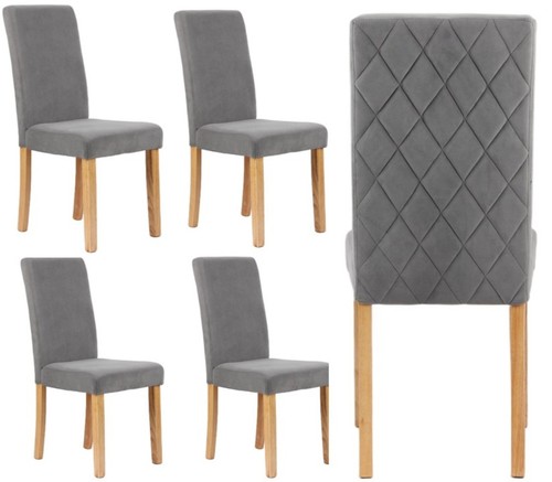 Velvet dining chairs - 4,