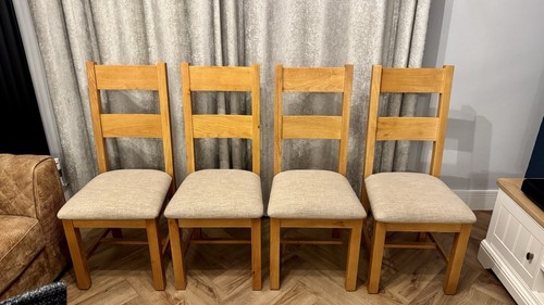 Oak ladder back dining chairs - ladder,