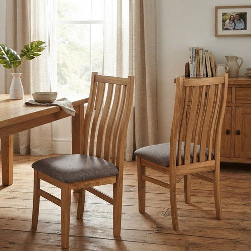 Solid oak dining chairs - dining, set